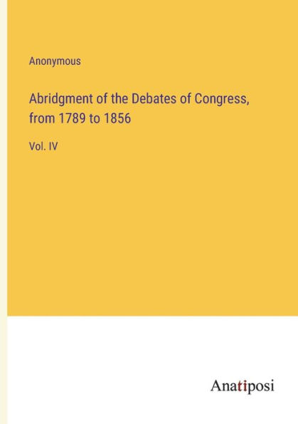Abridgment of the Debates Congress