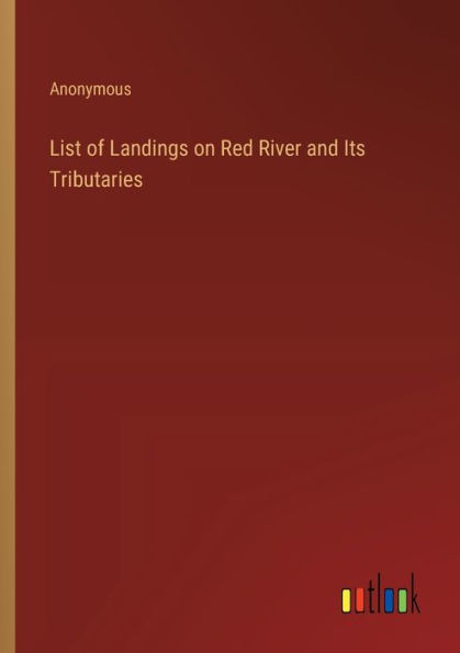 List of Landings on Red River and Its Tributaries
