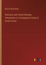 Historical and Critical Remarks Introductory to a Comparative Study of Greek Accent