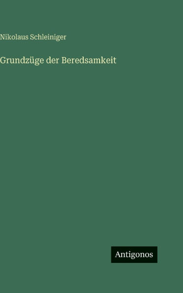 GrundzÃ¯Â¿Â½ge der Beredsamkeit