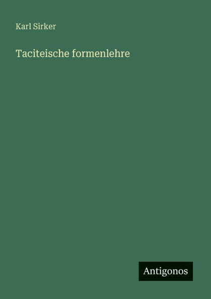 Taciteische formenlehre
