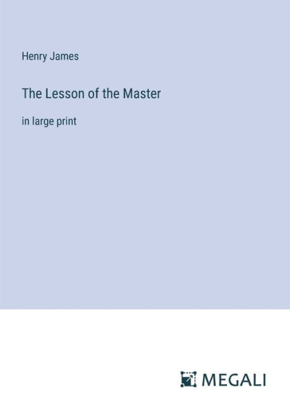 the Lesson of Master: large print