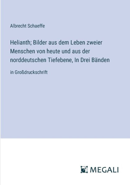 Helianth; Bilder aus dem Leben zweier Menschen von heute und aus der norddeutschen Tiefebene, In Drei Bï¿½nden: in Groï¿½druckschrift