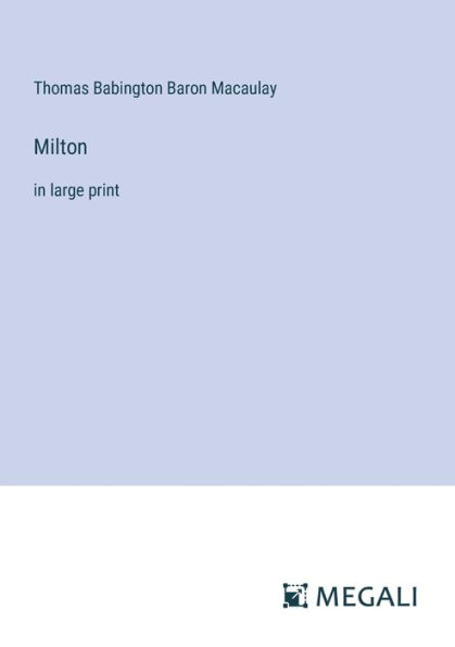 Milton: large print
