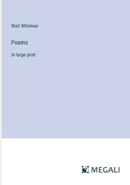 Poems: in large print