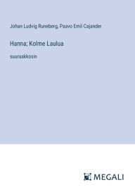 Title: Hanna; Kolme Laulua: suuraakkosin, Author: Johan Ludvig Runeberg