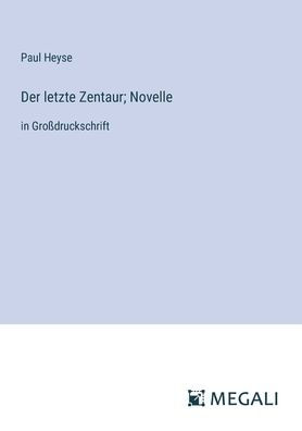 Der letzte Zentaur; Novelle: Groï¿½druckschrift