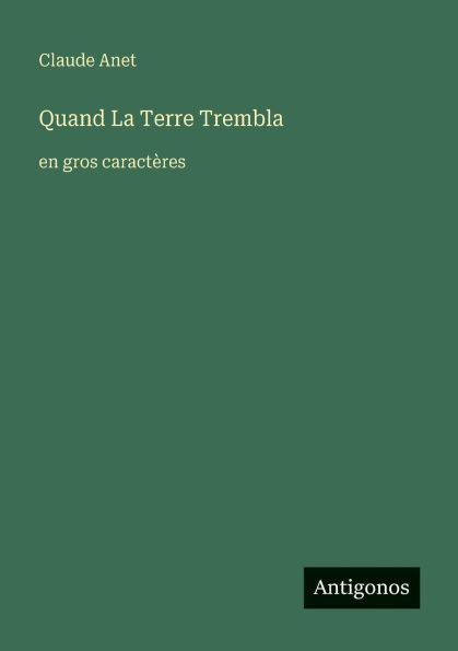 Quand La Terre Trembla: en gros caractÃ¯Â¿Â½res