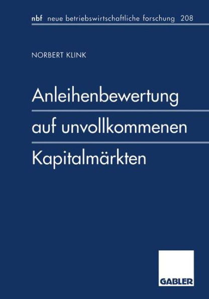 Anleihenbewertung auf unvollkommenen Kapitalmärkten