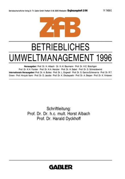 Betriebliches Umweltmanagement 1996