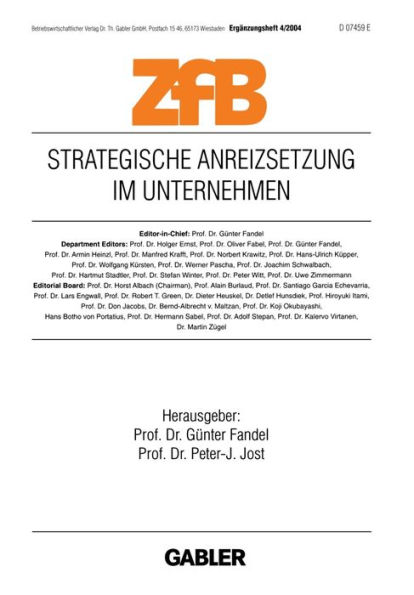 Strategische Anreizsetzung im Unternehmen