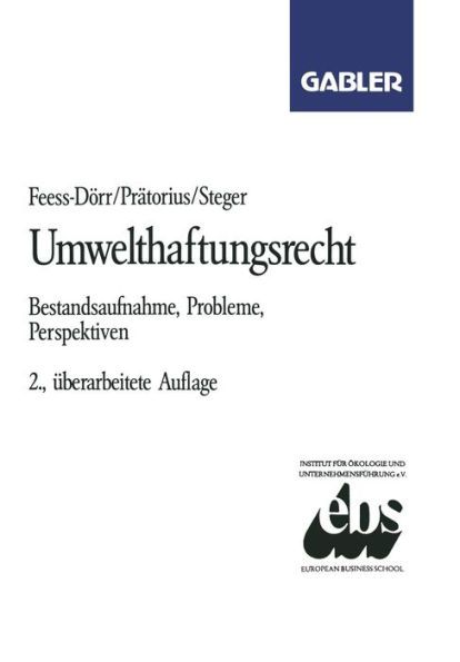 Umwelthaftungsrecht: Bestandsaufnahme, Probleme, Perspektiven