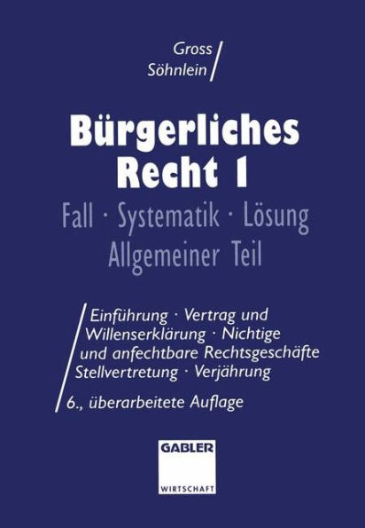 Bürgerliches Recht I: Fall · Systematik · Lösung Allgemeiner Teil