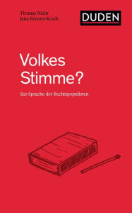 Title: Volkes Stimme?: Zur Sprache des Rechtspopulismus, Author: Thomas Niehr