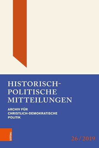 Historisch-politische Mitteilungen: Archiv fur Christlich-Demokratische Politik. Band 26