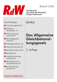 Title: Das Allgemeine Gleichbehandlungsgesetz, Author: Ralph Jürgen Bährle
