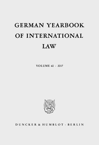 German Yearbook of International Law / Jahrbuch fur Internationales Recht: Vol. 6 (217)