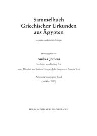 Title: Sammelbuch griechischer Urkunden aus Agypten, Author: Andrea Jordens