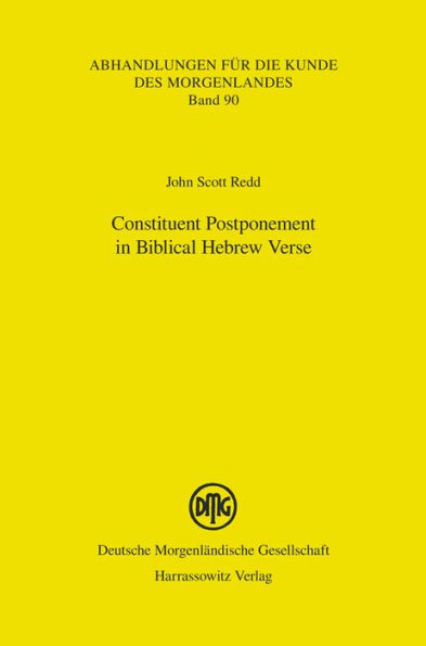 Constituent Postponement in Biblical Hebrew Verse