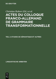 Title: Etudes de sémantique et autres, Author: Christian Rohrer
