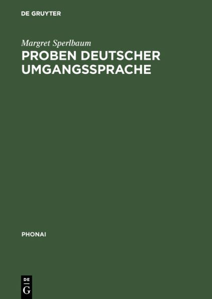 Proben deutscher Umgangssprache