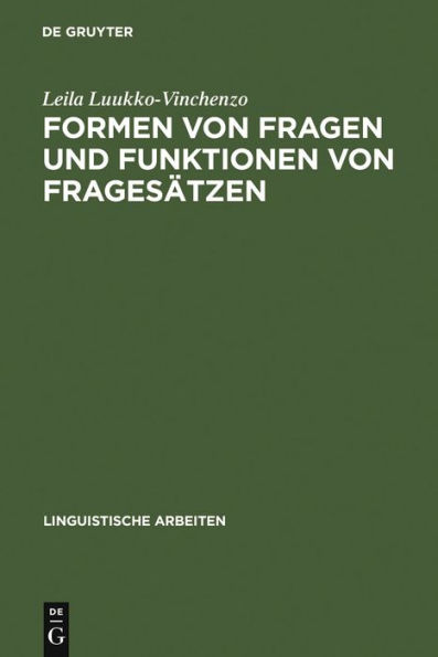 Formen von Fragen und Funktionen von Fragesätzen: eine deutsch-finnische kontrastive Studie unter besonderer Berücksichtigung der Intonation