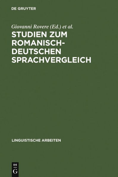 Studien Zum Romanisch-Deutschen Sprachvergleich