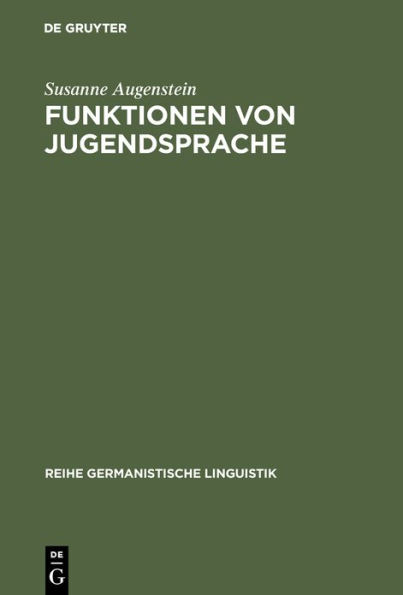 Funktionen von Jugendsprache