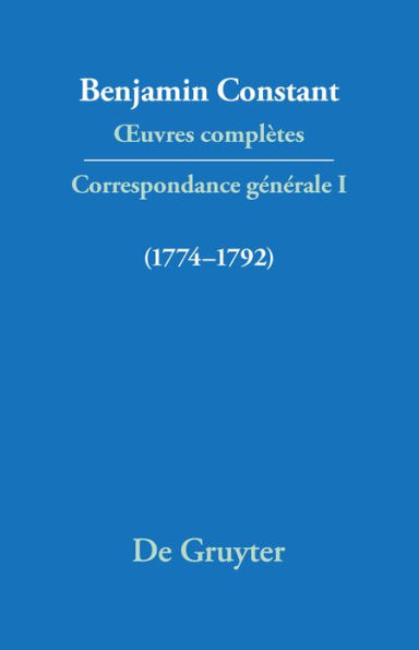 Correspondance 1774-1792