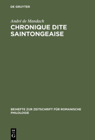 Title: Chronique dite Saintongeaise: Texte franco-occitan inédit 