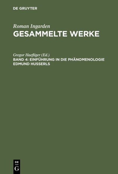Einführung in die Phänomenologie Edmund Husserls: Osloer Vorlesungen (1967)