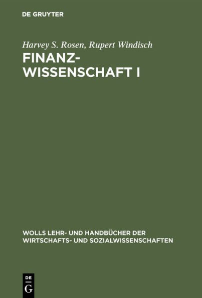 Finanzwissenschaft I / Edition 1