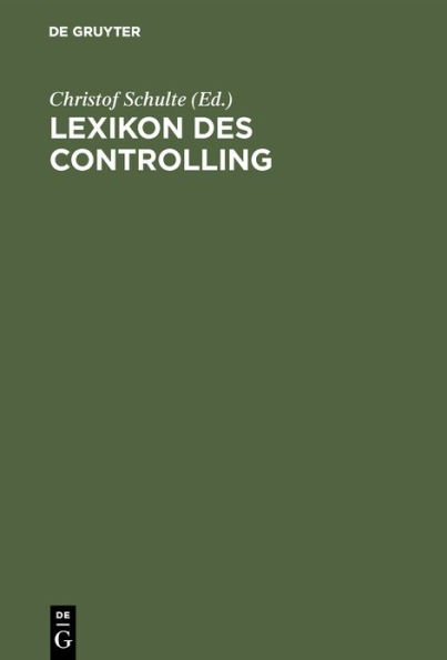Lexikon des Controlling / Edition 1