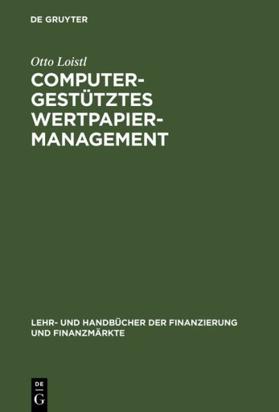 Computergestütztes Wertpapiermanagement / Edition 5