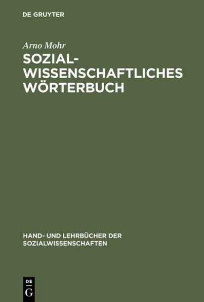 Sozialwissenschaftliches Wörterbuch: Englisch-Deutsch, Deutsch-Englisch