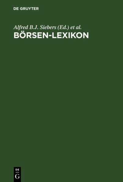 Börsen-Lexikon / Edition 2