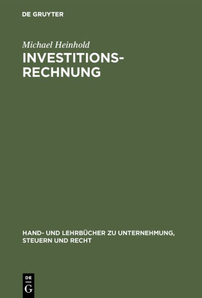 Investitionsrechnung: Studienbuch / Edition 8