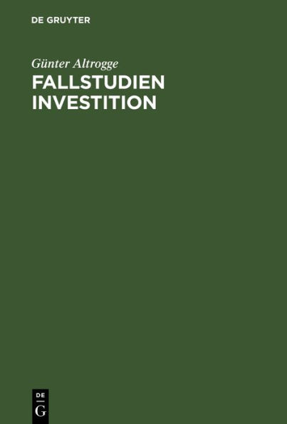 Fallstudien Investition / Edition 1