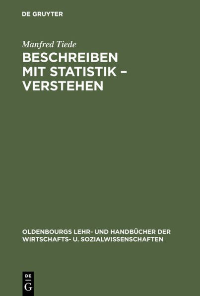 Beschreiben mit Statistik - Verstehen / Edition 1