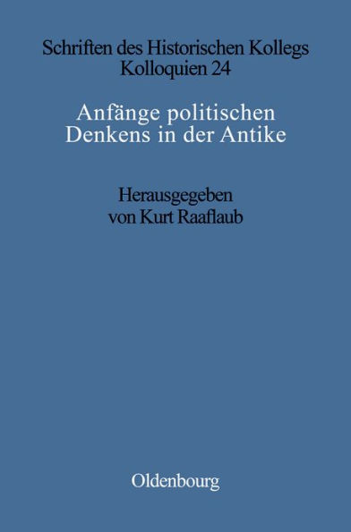 Anfï¿½nge politischen Denkens in der Antike