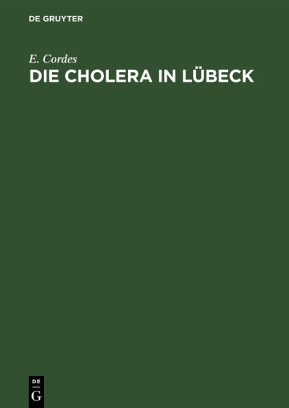 Die Cholera in Lübeck