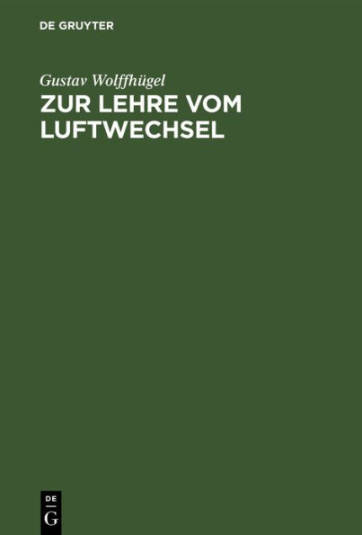 Zur Lehre vom Luftwechsel