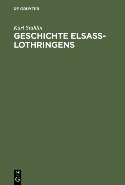 Geschichte Elsaß-Lothringens