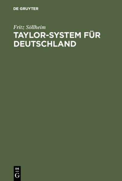 Taylor-System fï¿½r Deutschland