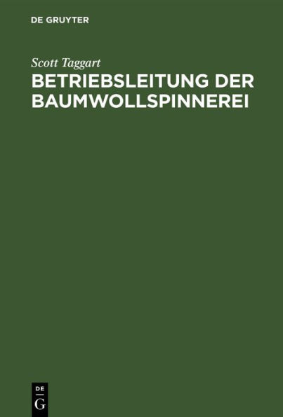 Betriebsleitung Der Baumwollspinnerei