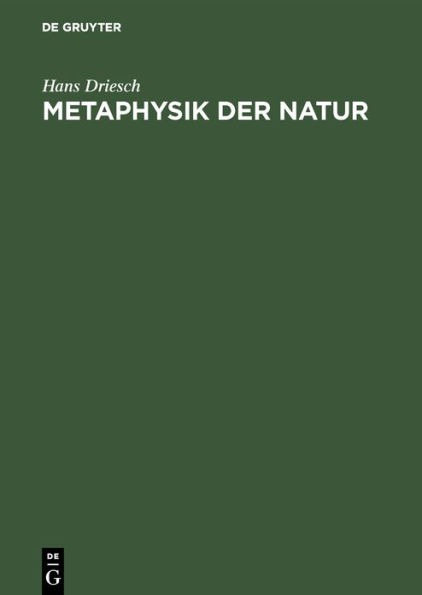 Metaphysik Der Natur