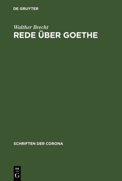 Rede ber Goethe