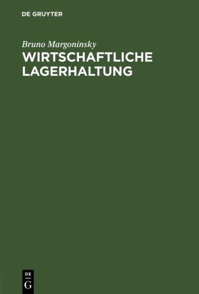 Wirtschaftliche Lagerhaltung / Edition 1