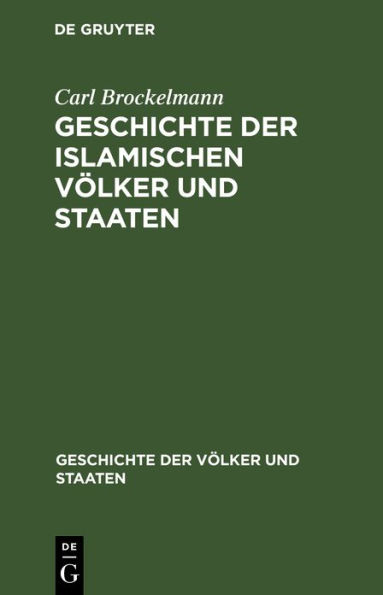 Geschichte der islamischen V lker und Staaten