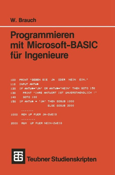 Programmieren mit Microsoft-BASIC für Ingenieure